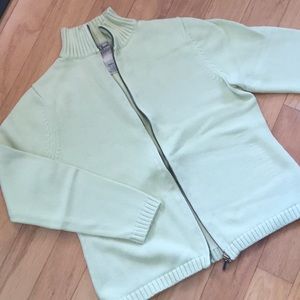 Vintage LL Bean zip up cotton cardigan